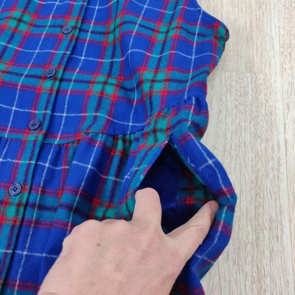 Pendleton Portland Size M 2 Piece Set Dress & Sweater Plaid Tartan Wool Green - Picture 9 of 9